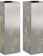 vidaXL Solární LED Cestovní Světlo 2 ks Teplá bílá 18 x 18 x 50 cm