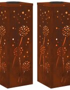 vidaXL Solární LED Cestovní Světlo 2 ks Teplá bílá 18 x 18 x 50 cm