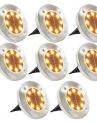 vidaXL Solární světlo k zapíchnutí do země 8 ks LED teplé bílé