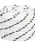 vidaXL Splétané lodní lano bílé 18 mm x 25 m polyester