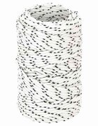 vidaXL Splétané lodní lano bílé 2 mm x 25 m polyester