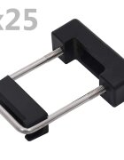 vidaXL Spona ve tvaru U s plastem pro plotové sloupky 60x40 mm 25 sad