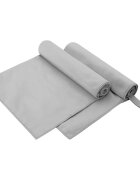 vidaXL Sportovní osušky 2 ks Šedá 100 x 50 cm Polyester a polyamid