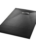 vidaXL Sprchová vanička SMC černá 100 x 80 cm
