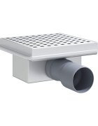 vidaXL Sprchový odtok s tečkami Stříbrná 15 x 15 cm Nerezová ocel 304
