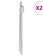 vidaXL Stanové kolíky 24 ks ve tvaru V 25 cm Ø 20 mm pozinkovaná ocel
