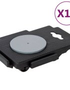 vidaXL Stěhovací vozíky s 8 kolečky 12 ks černé polypropylen 150 kg
