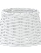vidaXL Stínidlo lampy bílé Ø 38 x 23 cm proutěné
