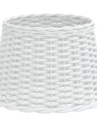 vidaXL Stínidlo lampy bílé Ø 40 x 26 cm proutěné