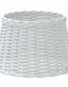vidaXL Stínidlo lampy bílé Ø 45 x 28 cm proutěné