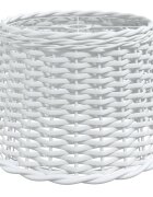 vidaXL Stínidlo na lustr bílé Ø 40 x 26 cm proutěné