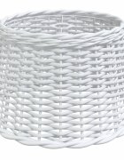 vidaXL Stínidlo na lustr bílé Ø 45 x 28 cm proutěné