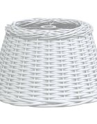 vidaXL Stínidlo na lustr bílé Ø 50 x 30 cm proutěné