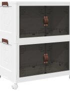vidaXL Stohovatelný úložný box na kolečkách 2-patrový 75 L 64x40x76 cm