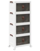 vidaXL Stohovatelný úložný box na kolečkách 4-patrový 28 L