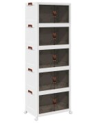 vidaXL Stohovatelný úložný box na kolečkách 5-patrový 75 L 64x40x179cm