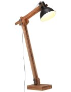 vidaXL Stojací lampa černá masivní mangovníkové dřevo E27