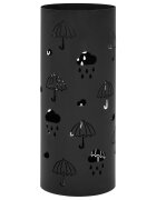 vidaXL Stojan na deštníky Umbrellas ocelový černý