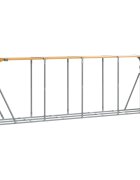 vidaXL Stojan na dřevo imitaci dřeva 300 x 45 x 100 cm pozinkovaná ocel