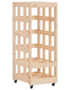 vidaXL Stojan na dřevo na kolečkách 40 x 49 x 110 cm masivní borovice