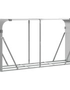 vidaXL Stojan na dřevo světle šedý 180 x 45 x 100 cm pozinkovaná ocel