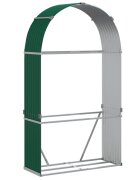 vidaXL Stojan na dřevo zelený 120 x 45 x 210 cm pozinkovaná ocel