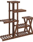vidaXL Stojan na květiny 95 x 25 x 96 cm masivní jedlové dřevo