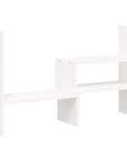 vidaXL Stojan na monitor bílý (39–72) x 17 x 43 cm masivní borovice