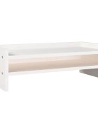 vidaXL Stojan na monitor bílý 50x24x16 cm masivní borové dřevo