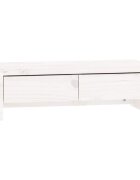 vidaXL Stojan na monitor bílý 50x27x15 cm masivní borové dřevo