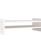 vidaXL Stojan na monitor bílý 50x27x15 cm masivní borové dřevo