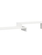 vidaXL Stojan na monitor bílý (52–101) x 22 x 14 cm masivní borovice