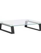 vidaXL Stojan na monitor černý 40 x 35 x 8 cm tvrzené sklo a kov