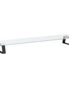 vidaXL Stojan na monitor černý 80 x 20 x 8 cm tvrzené sklo a kov