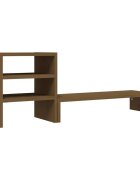 vidaXL Stojan na monitor medově hnědý 81x20x30 cm masivní borové dřevo