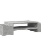 vidaXL Stojan na monitor s úložným prostorem betonově šedý 70x27x15 cm