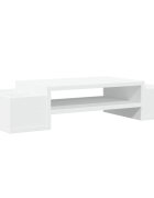 vidaXL Stojan na monitor s úložným prostorem bílý 70x27x15 cm kompozit