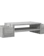 vidaXL Stojan na monitor s úložným prostorem šedý sonoma 70x27x15 cm