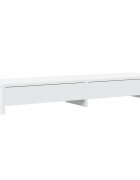vidaXL Stojan na monitor se zásuvkami bílý 100 x 27 x 15 cm z umělého dřeva