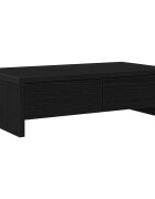 vidaXL Stojan na monitor se zásuvkami černý dub 50 x 27 x 15 cm konstrukční dřevo