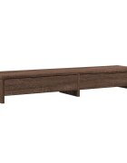 vidaXL Stojan na monitor se zásuvkami hnědý dub 100x27x15 cm kompozit