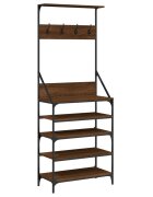vidaXL Stojan na oblečení s prostorem pro obuv hnědý dub 70x34x184 cm
