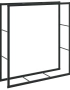 vidaXL Stojan na palivové dřevo černý 110x30x116 cm ocel