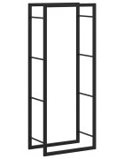 vidaXL Stojan na palivové dřevo matný černý 50x28x132 cm ocel