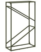vidaXL Stojan na palivové dřevo olivově zelený 60x25x100 cm