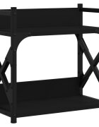 vidaXL Stojan na tiskárnu 2patrový černý 40x20x40 cm kompozitní dřevo