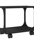vidaXL Stojan na tiskárnu 2patrový černý 41x28x335cm kompozitní dřevo