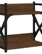 vidaXL Stojan na tiskárnu 2patrový hnědý dub 40 x 20 x 40 cm kompozit