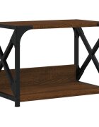 vidaXL Stojan na tiskárnu 2patrový hnědý dub 44x26x315 cm kompozit