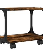 vidaXL Stojan na tiskárnu 2patrový kouřový dub 41x28x335 cm kompozit